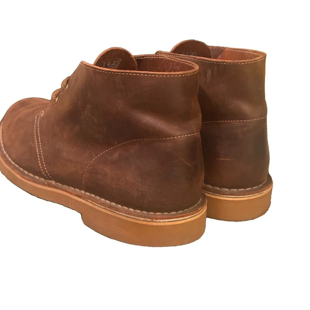 Clarks Bushacre 3 Desert Chukka Beeswax Leather Comfort Boots Mens 12 M Brown